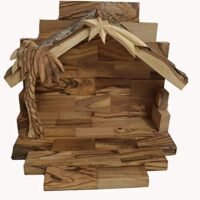 Olive Wood Miniature Set with Stable 12 pieces