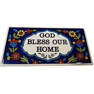 God Bless Our Home Ceramic Door Sign