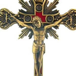 2″ Standing Catholic Christian Altar Church Decor Chapel Cross Crucifix (Bronze)
