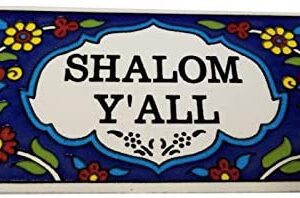 Bethlehem Gifts TM Shalom Y’all Ceramic Door Sign