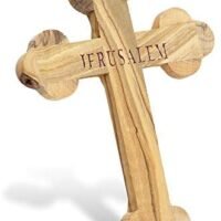 Wall Cross of Olive Wood with <a href="https://myfaith.shop/product-category/cross-and-crucifix/" target="_blank"></a> Catholic from Jerusalem  Holy Land