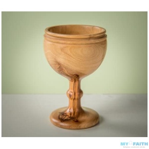 Olive Wood Communion Cup Hand-carved olive wood  Intricate design with beautiful detail