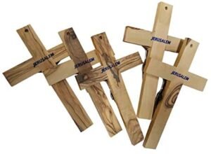 Handcarved From Bethlehem Olive Wood Cross / Crucifix