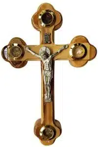 Cross  Orthodox 14 Station 4 Lens Essences Olive Wood (5″)
