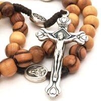 Olive Wood Rosary – Bethlehem Holy Soil, Christian Gift from Jerusalem