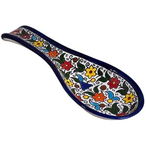 Floral Armenian Ceramics Rest Spoon Flowers