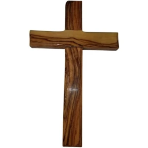 Handcrafted Bethlehem Olive Wood Cross – Cultural & Historical Design – Cross, 8″
