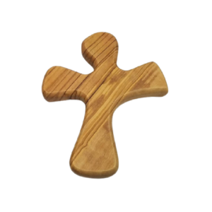 Handcarved from Bethlehem Olive Wood Cross / Crucifix – Plain, Healing Cross