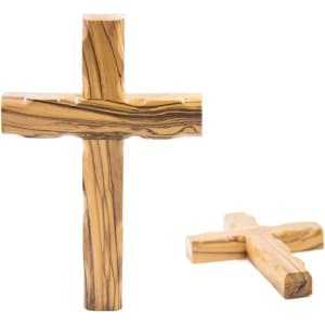 Handcrafted Bethlehem Olive Wood Cross – Cultural & Historical Design – Dove, 5″