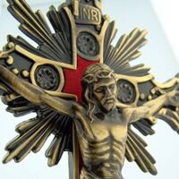 12″ Bronze Standing Altar Cross – Historical and Artistic Church Decor