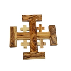 Handcrafted Bethlehem Olive Wood Cross – Cultural & Historical Design