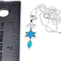 Messianic seal opal necklace sterling silver Grafted In pendant from Israel  Clothing, Shoes & Jewelry