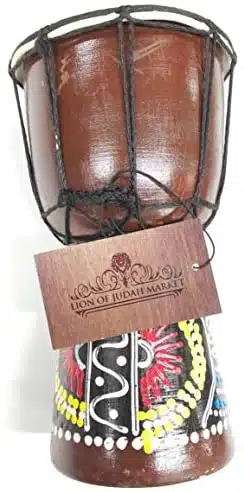 Hand Painted African Djembe Drum Bongo Doumbek 7″