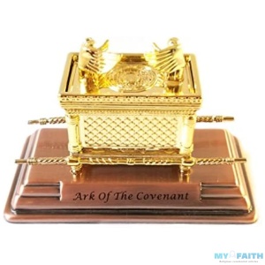 Beautiful designed Golden miniature Ark of the Covenant From Israel (4″ X 2″ X 3″)