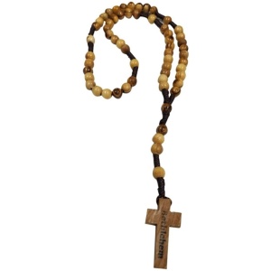 Exquisite Rosaries from Jerusalem: A Cultural and Historical Collection – Olive Wood Cord Soil Rosary