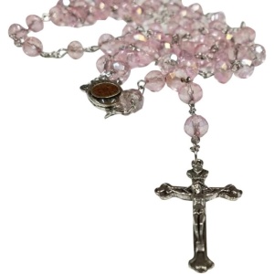 Exquisite Rosaries from Jerusalem: A Cultural and Historical Collection – Pink Glass Rosary