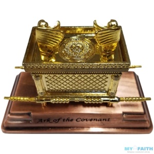 Ark of The Covenant Golden Replica Statue and Ark Contents – Small