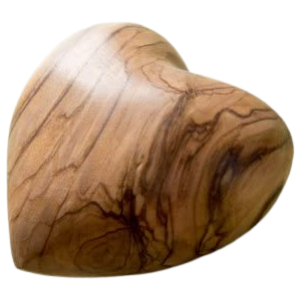 Olive Wood Heart, large