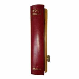 Bethlehem Olive Wood  Bible with Holy Soil – King James Red Letter Edition