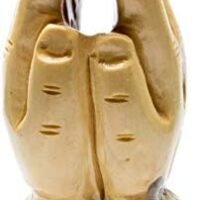 Handcarved Bethlehem Olive Wood Praying Hands Figurine Statue (3.5″)