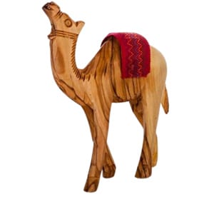 Olive Wood Camel with a Saddle 4.75″ high from Bethlehem