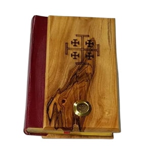 Bethlehem Olive Wood  Bible with Holy Soil – King James Red Letter Edition