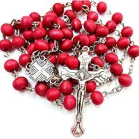 Set of 12 Jerusalem Rose Aromatic Cross Necklace: Embrace History and Elegance