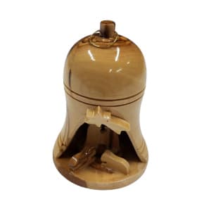 Unique Handmade Nativity Bell Ornament – 3.5″