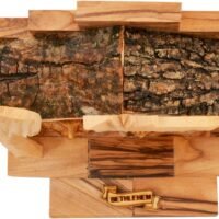 Olive Wood Nativity Set with Figurines 4.5″