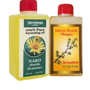 2 Units Bundle Nard & Myrrh Anointing Oil From Jerusalem 280 ml/9.46Oz Each