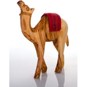 Olive Wood Camel with a Saddle 4.75″ high from Bethlehem